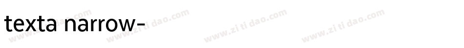 texta narrow字体转换